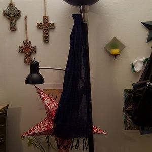 NWOT dark blue and black light scarf